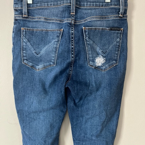 Hudson Jeans Women’s 28 Med Wash Barbara High Waist Distressed Denim Raw Hem - Picture 5 of 7